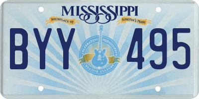 MS license plate BYY495