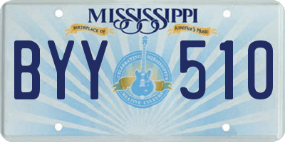 MS license plate BYY510