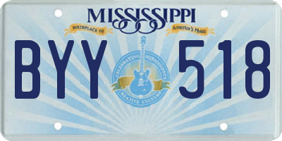 MS license plate BYY518