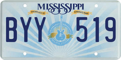 MS license plate BYY519