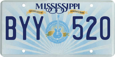 MS license plate BYY520