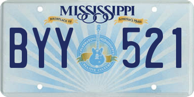 MS license plate BYY521
