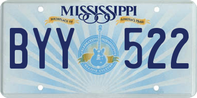 MS license plate BYY522