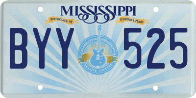 MS license plate BYY525