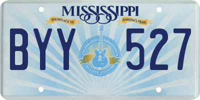 MS license plate BYY527