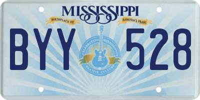 MS license plate BYY528