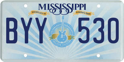 MS license plate BYY530