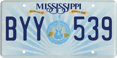 MS license plate BYY539