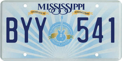 MS license plate BYY541