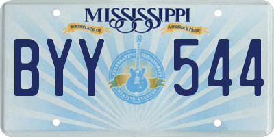 MS license plate BYY544
