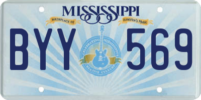 MS license plate BYY569