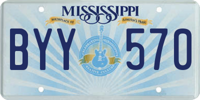 MS license plate BYY570