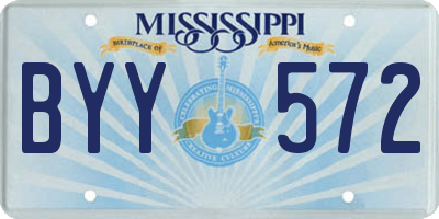 MS license plate BYY572