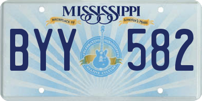 MS license plate BYY582