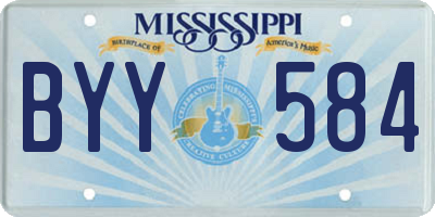 MS license plate BYY584