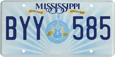 MS license plate BYY585