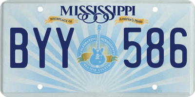 MS license plate BYY586