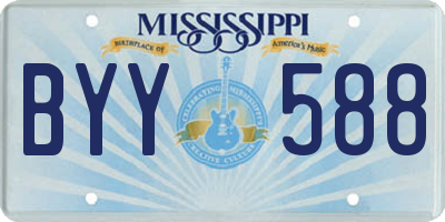 MS license plate BYY588