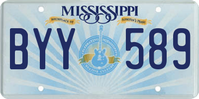 MS license plate BYY589