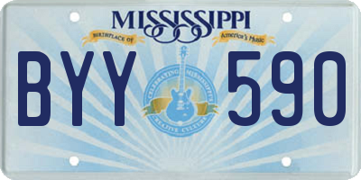 MS license plate BYY590