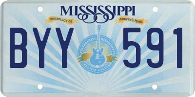 MS license plate BYY591