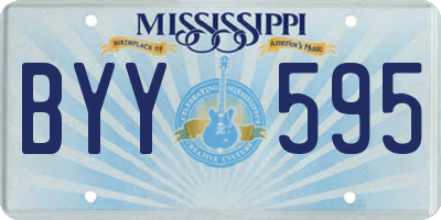 MS license plate BYY595