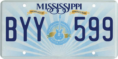 MS license plate BYY599