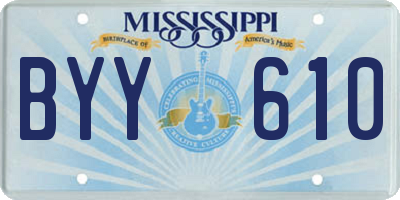MS license plate BYY610