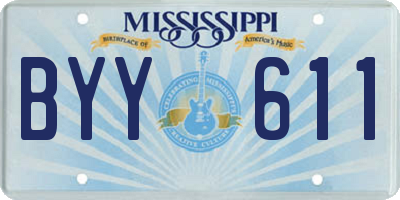 MS license plate BYY611