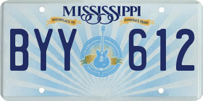 MS license plate BYY612