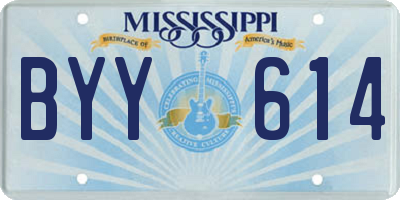 MS license plate BYY614