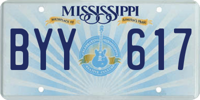MS license plate BYY617