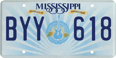 MS license plate BYY618