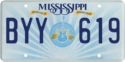 MS license plate BYY619