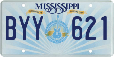 MS license plate BYY621