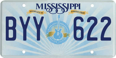 MS license plate BYY622