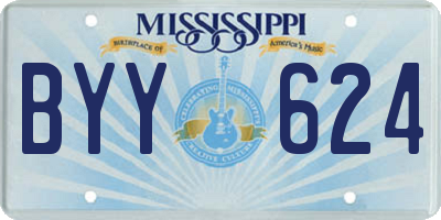 MS license plate BYY624