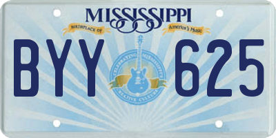 MS license plate BYY625