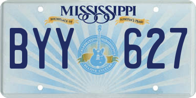 MS license plate BYY627