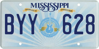 MS license plate BYY628