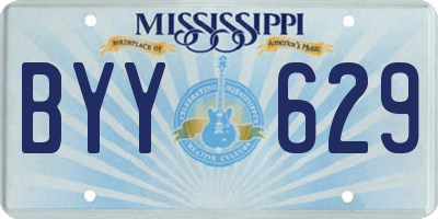 MS license plate BYY629
