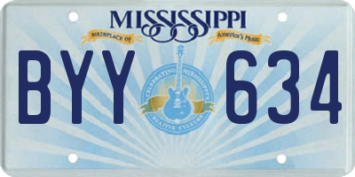 MS license plate BYY634