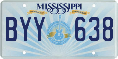 MS license plate BYY638
