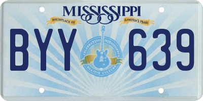 MS license plate BYY639