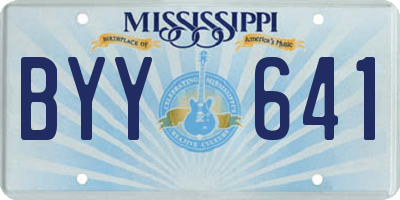 MS license plate BYY641
