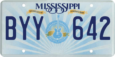 MS license plate BYY642