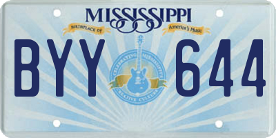 MS license plate BYY644