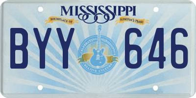 MS license plate BYY646