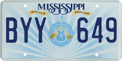 MS license plate BYY649