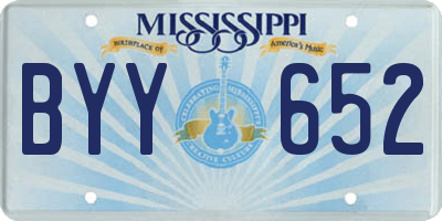 MS license plate BYY652